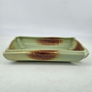 California Poppytrail by Metlox vintage pottery green brown trinket dish